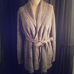 Cable knit sweater wrap!
