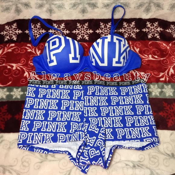 Victoria's Secret Pink Logo Bra and Panty