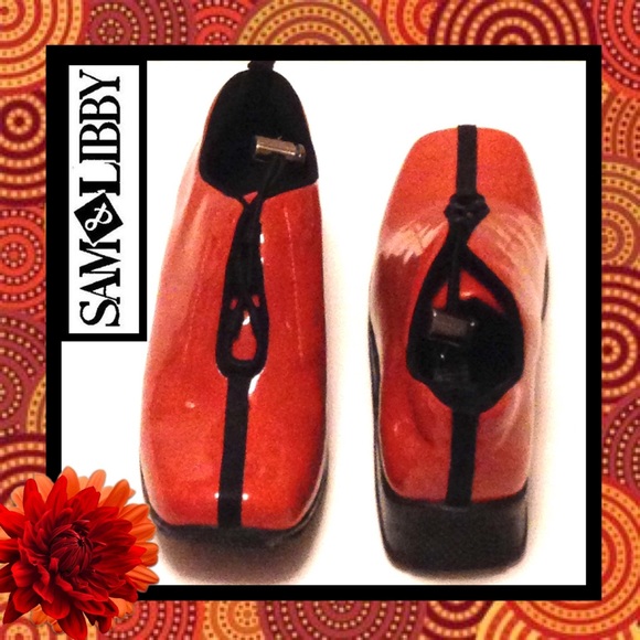 SAM & LIBBY Orange Bronze Athletic Shoes, 7.5 - Picture 1 of 3