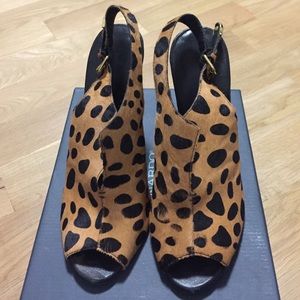 Rebecca Minkoff Calf hair leopard booties