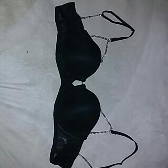 Cute black chain bra