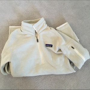 Patagonia Better Sweater Beige 1/4 zip up hoodie
