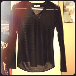Vintage Mesh Sparkly Top