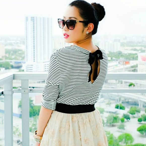 Tops - Stripey Ribbon Shirt size Xs - small