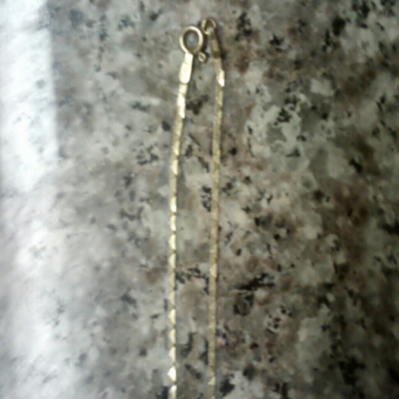 Vintage 14k italy 585 yellow gold flat chain