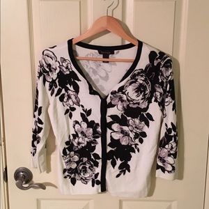 White & Black Cardigan