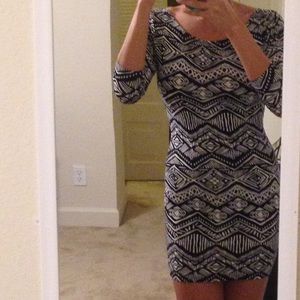 Long sleeved mini dress