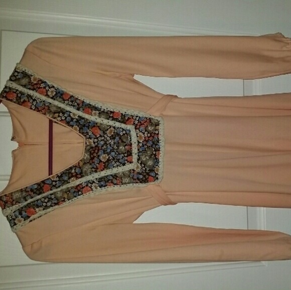 Vintage handmade 60s inspired peasant dress