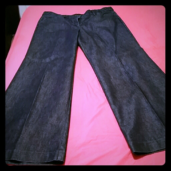 Dark Blue - Mid Rise Slim Flare Jean