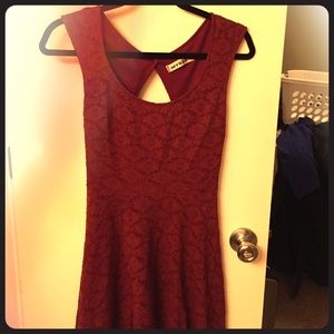 Francesca's Collections Mystic Burgundy Dress