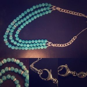 Fossil stone necklace