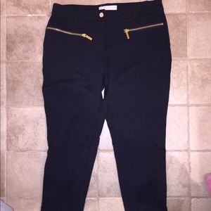 adorable black pants from MK, gold zipper