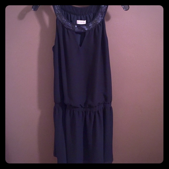 Black dress with sequence