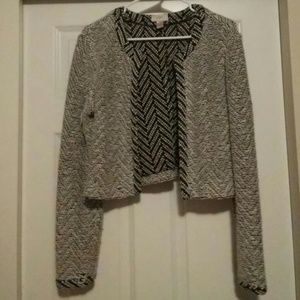 Crop knit jacket