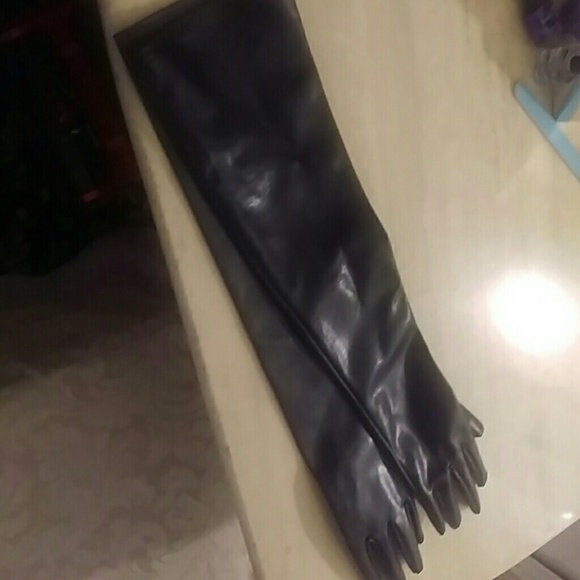 Accessories - Faux leather opera gloves