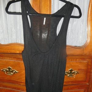 Black racer back tank top