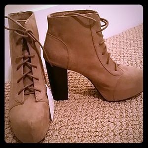 Nude Platform Booties