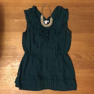 LOFT ruffle sleeveless tank