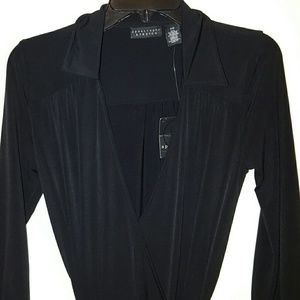 Apostrophe Chic Black Wrap Dress