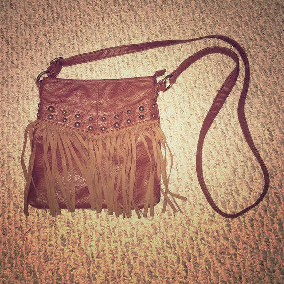 Brown tassel satchel