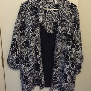 Just my size black and white top