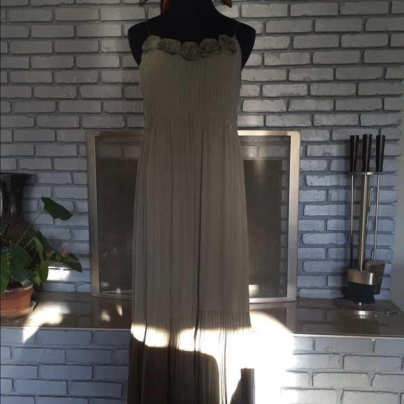 Olive green maxi dress