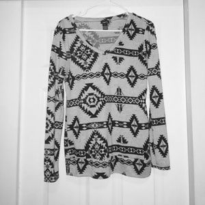 Aztec print long sleeve