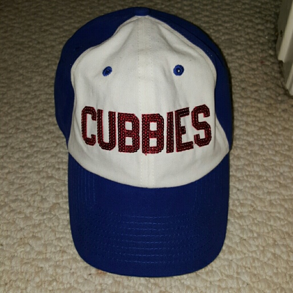 Blue Cubbies Chicago Cubs baseball hat, PINK VS