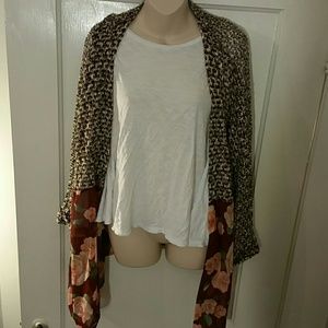 Floral kimono sweater