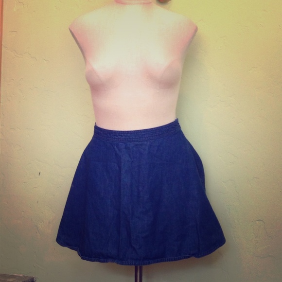 Forever 21 Dresses & Skirts - TRADED 🌟❤️🎉🎁Dark Blue Jean skirt