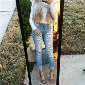 Ombré Faux Fur Vest