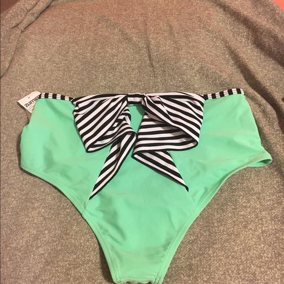 High waist retro swim bottoms