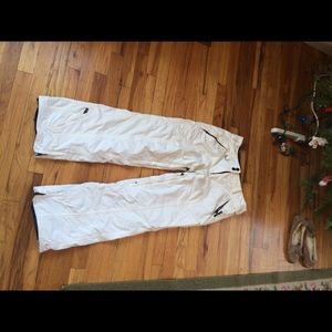 White volcom ski pants