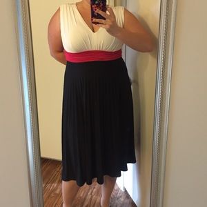 Three Toned Aline Dress