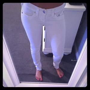 True Religion Casey White Skinnies