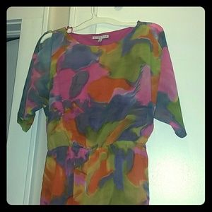 Knee length watercolor dress