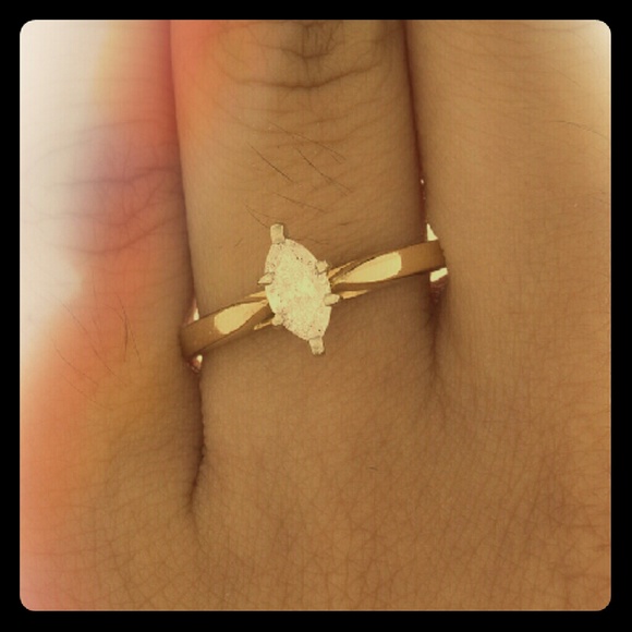1/2 Carat Diamond Marquise solitaire ring