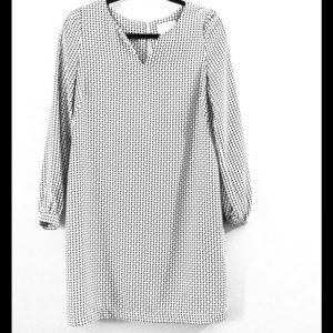 Black & white long sleeve dress