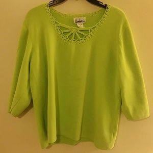 Lime green 3/4 sleeved sweater