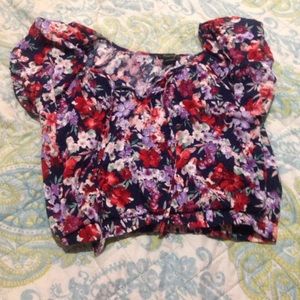Flower colorful crop top weared it 2 times