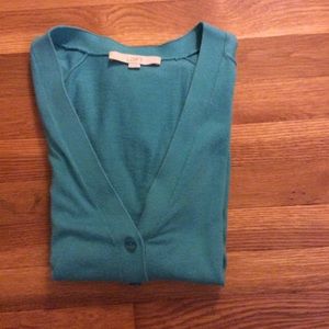Blue Cardigan LOFT