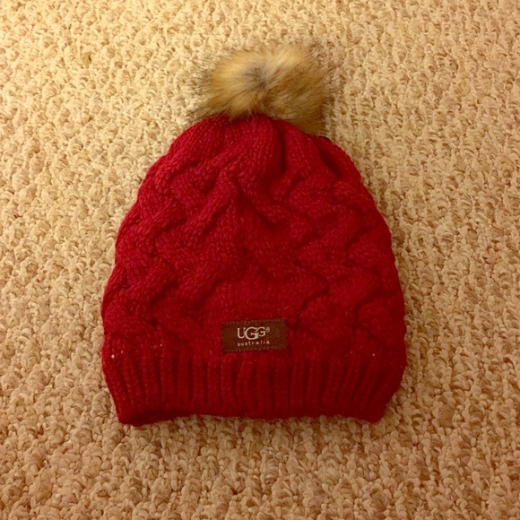 Red UGG winter hat