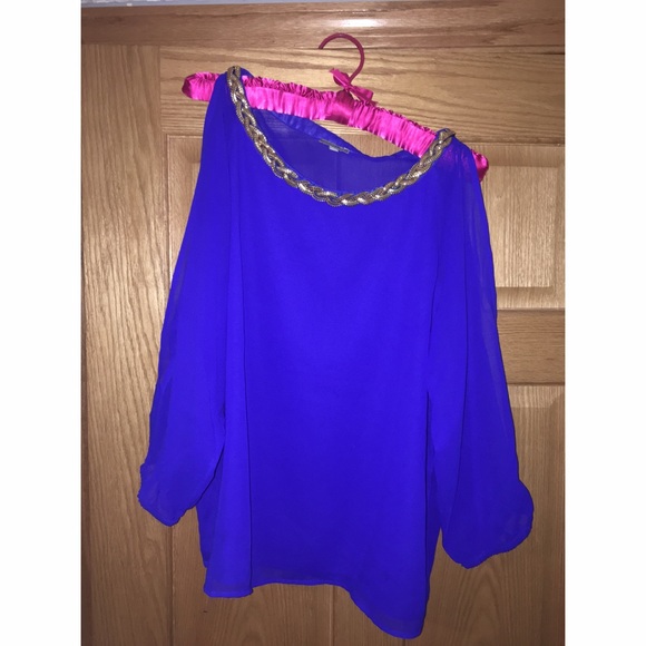 Royal blue blouse • only worn once