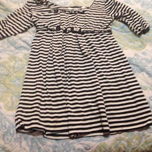 White skirt with black stripes