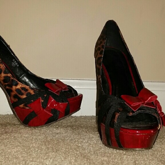 Open toed high heel stilettos