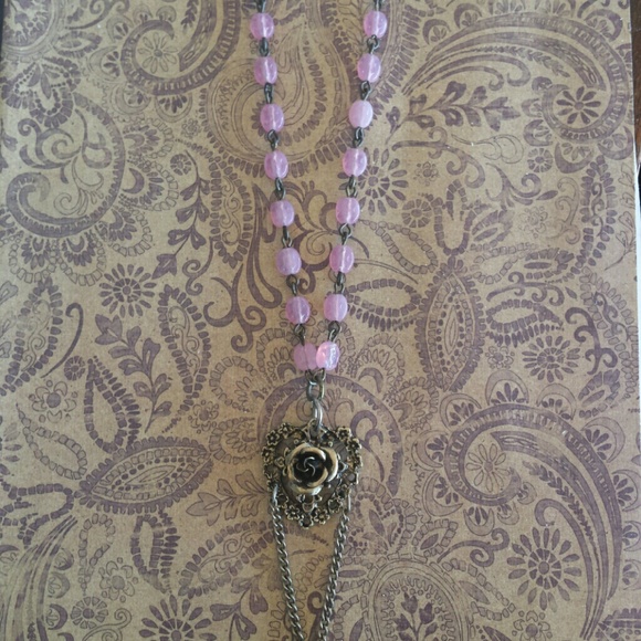 Heart Rosary beaded mothers day necklace - Picture 4 of 4