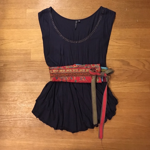Anthro belt top