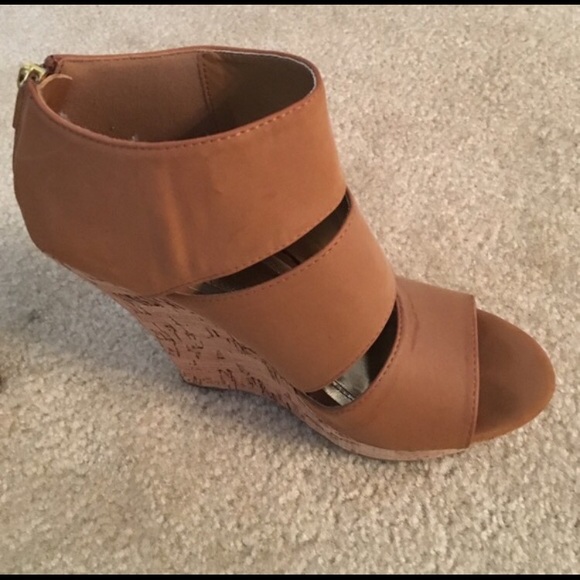 Tan Cork Wedges