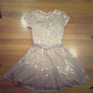 Cute champagne pink sequin dress