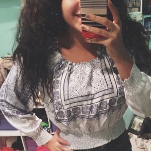 Cute Long Sleeve Crop Top